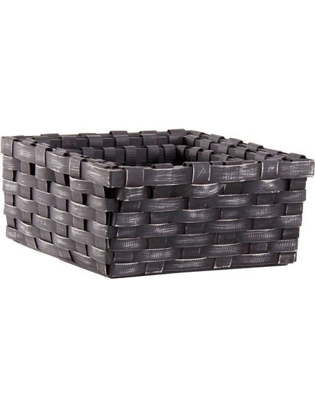 panier osier noir brillant décor provençal élégant