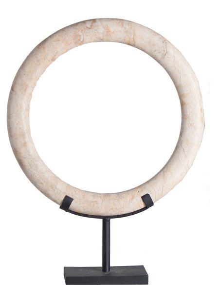 Sculpture artisanale marbre blanc cassé décoration intérieure