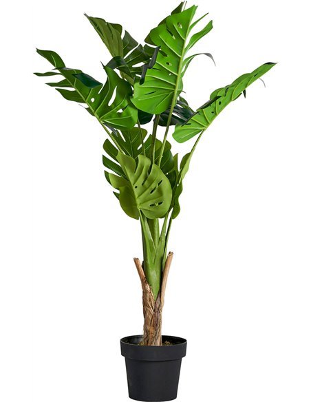feuille monstera verte polyester ambiance tropicale chic