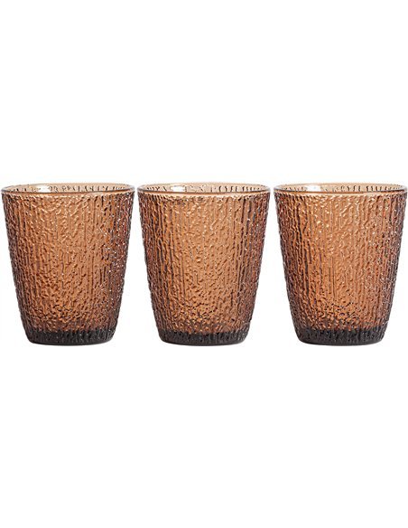 verre texturé marron style moderne pour décoration de table