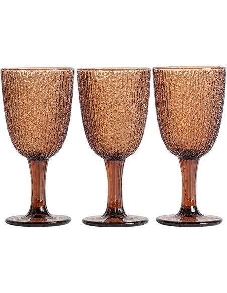 Verre texturé style classique marron chic à découvrir