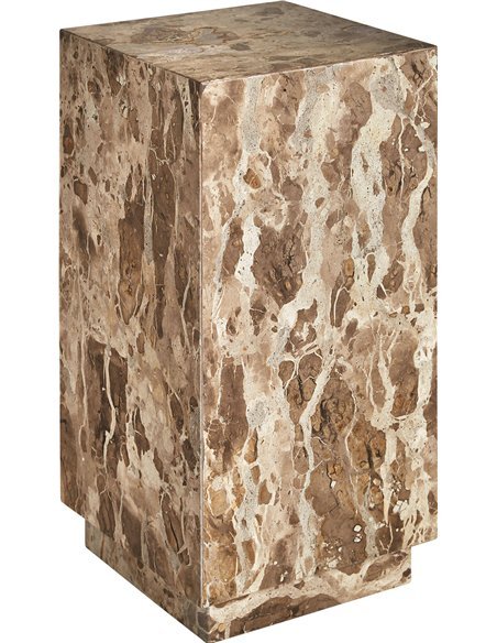 Table d’appoint marbre beige inspiration art déco moderne