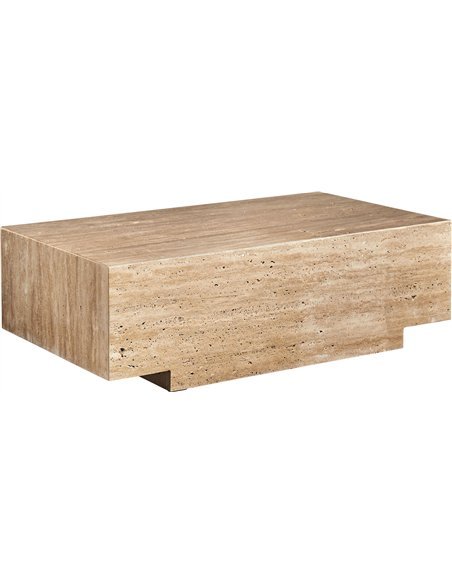 table basse élégante travertin style art déco Vical