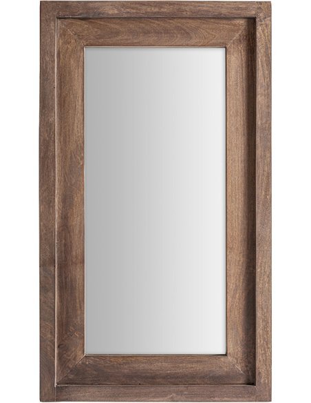 miroir mural bois de bouleau style colonial marron élégant