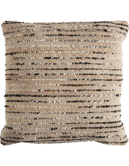 coussin bohème laine et jute style chic salon Vical