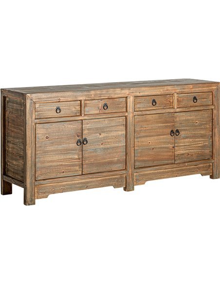 meuble buffet en bois massif marron style colonial Zeitz