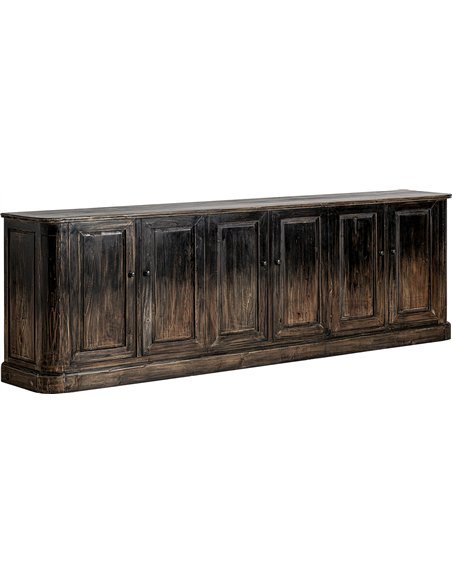 buffet en bois massif marron ambiance chaleureuse