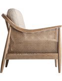 fauteuil confortable marron bois frêne pour salon chic