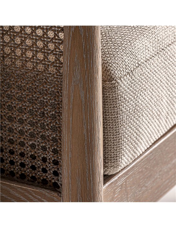 fauteuil assise beige bois frêne ambiance chaleureuse