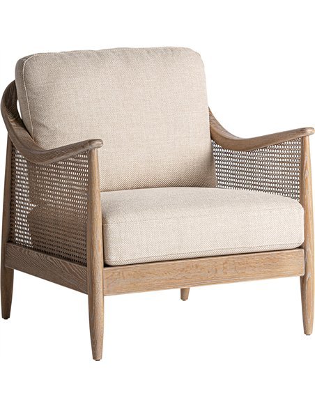 fauteuil salon moderne bois frêne marron confort premium