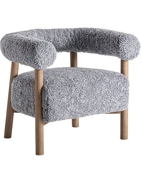 fauteuil contemporain bois de frêne marron élégant