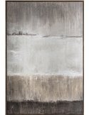 toile contemporaine marron en bois de pin style artisanal