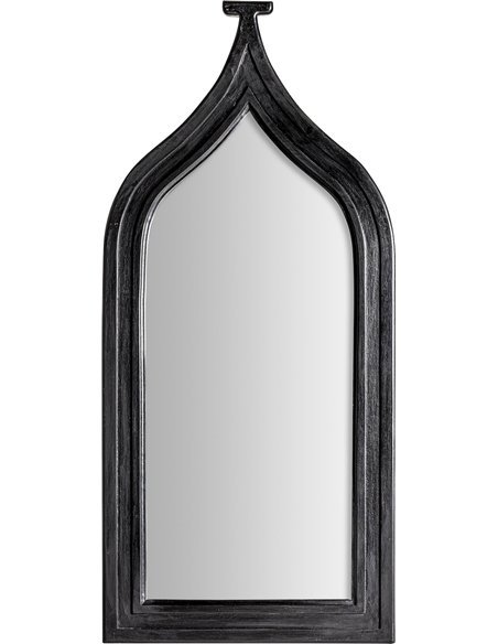 miroir classique noir finition naturelle bois et mousse