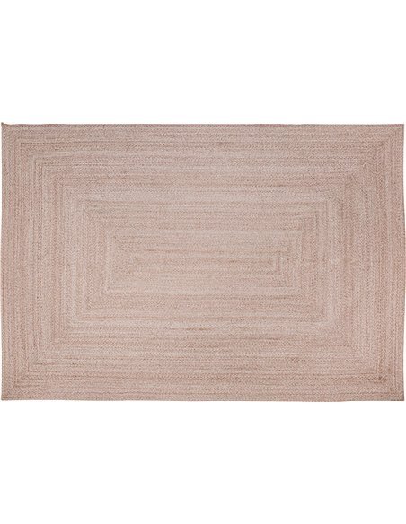 Tapis boho en jute clair pour salon élégant