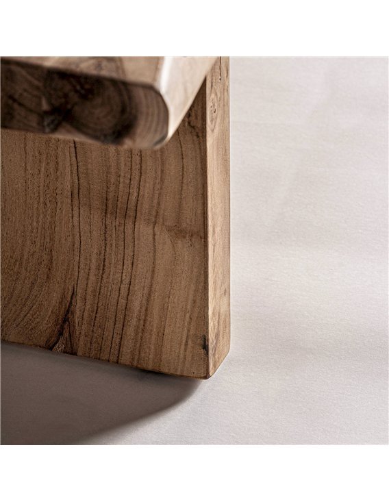 meuble bas en bois d’acacia marron clair style art déco