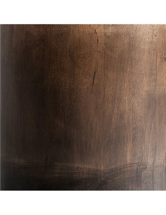 table d’appoint art déco bois de manguier laiton raffiné