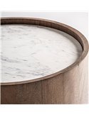 table design art déco bois manguier et laiton chic