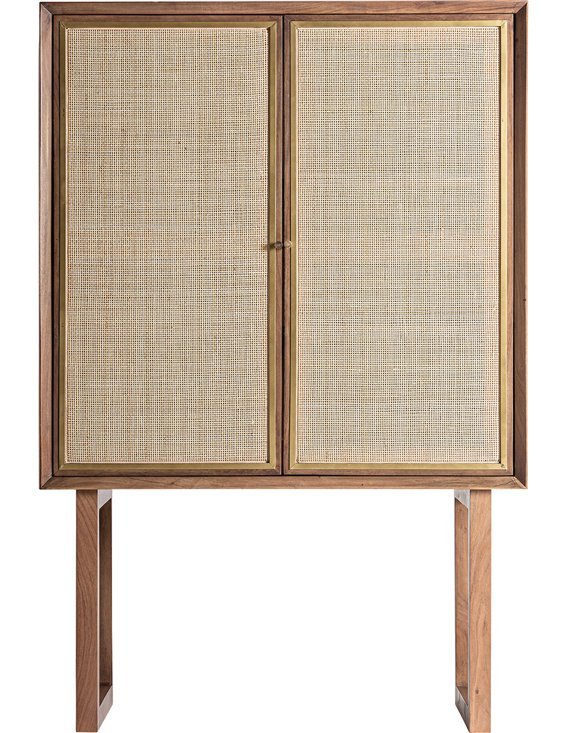 armoire bois de manguier style nordique marron naturel