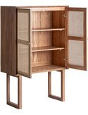 armoire élégante finition naturelle bois marron