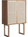 armoire design nordique marron en bois massif