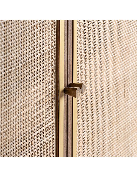 armoire contemporaine bois de manguier marron naturel