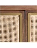 Armoire nordique en bois de manguier finition naturelle marron