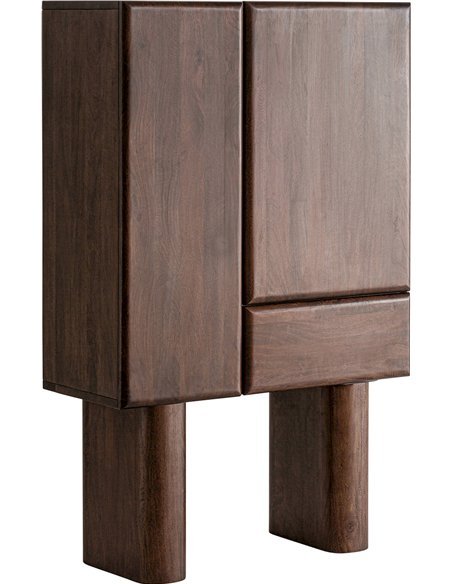 armoire contemporaine en bois de mangue marron élégance salon