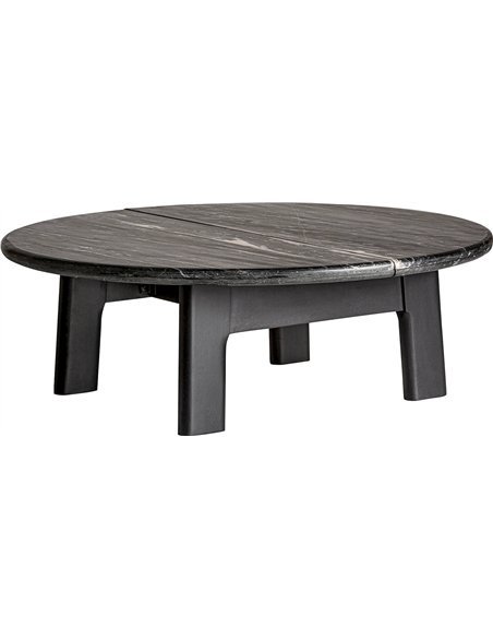 table basse minimaliste marbre noir salon tendance