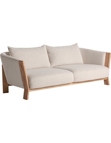 Sofa contemporain marron beige finition marbrée confort élégant