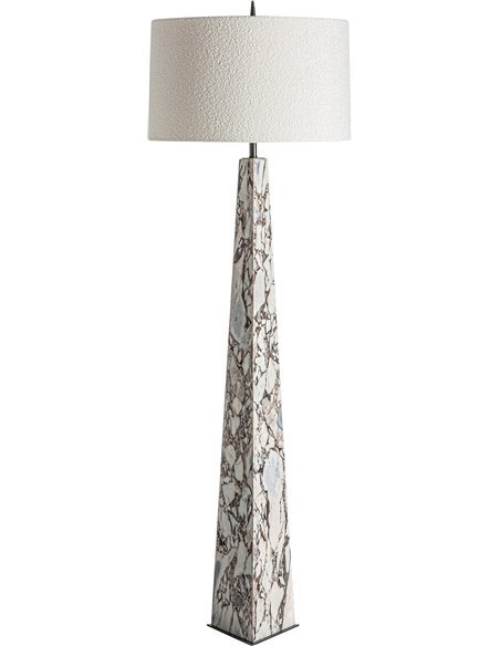 lampe sur pied marbre gris design art déco élégante