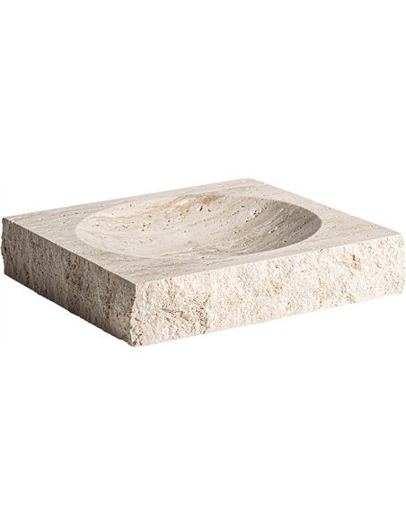 Plateau de service luxe marbre beige et cristal style art déco