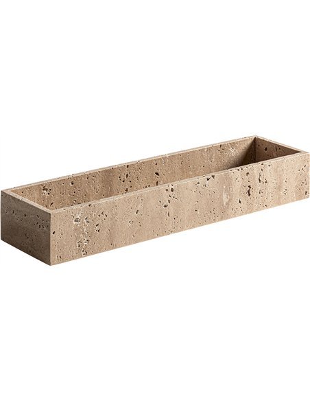 Plateau décoratif crème en marbre inspiration art déco chic