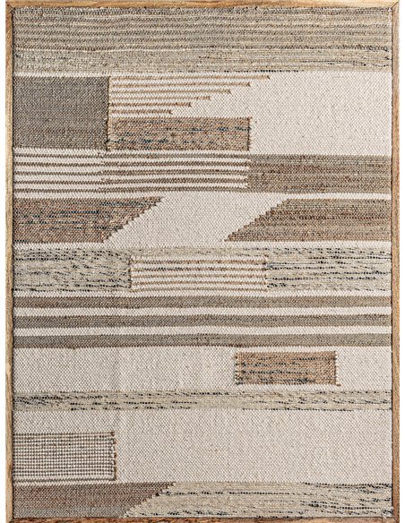 œuvre murale jute tons clairs ambiance moderne