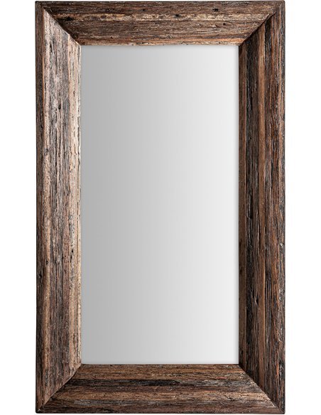 miroir chic bois marron ambiance chaleureuse