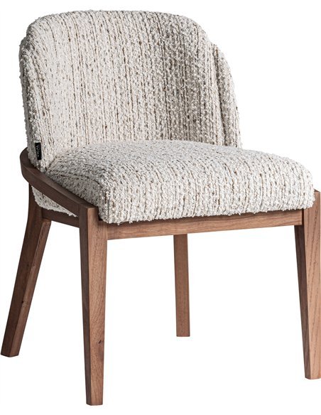 chaise en bois d’hévéa style art déco pour salle à manger