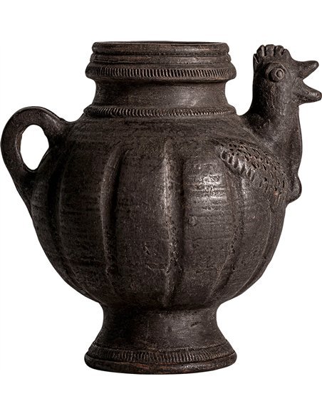 Vase noir vieilli style vintage