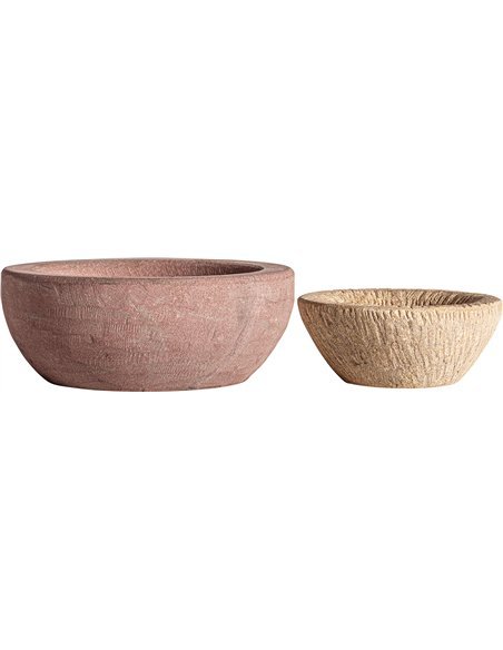 décoration de table marron en pierre aspect vieilli