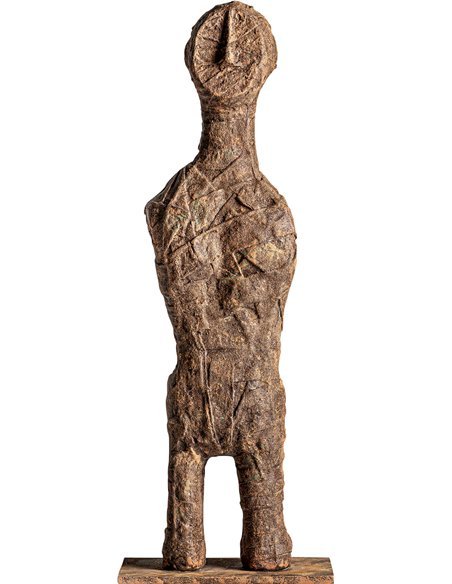 Décoration originale buste papier mâché marron