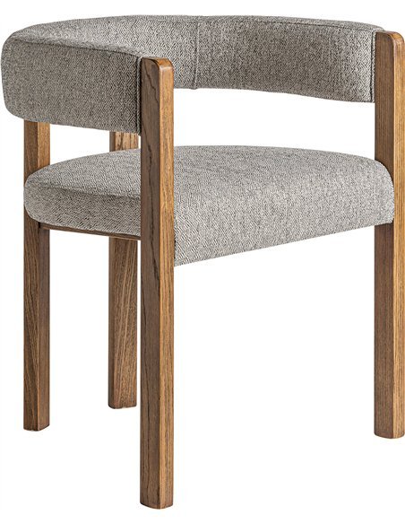 chaise design en bois de frêne marron style colonial