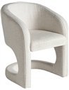fauteuil design blanc cassé style art déco chic