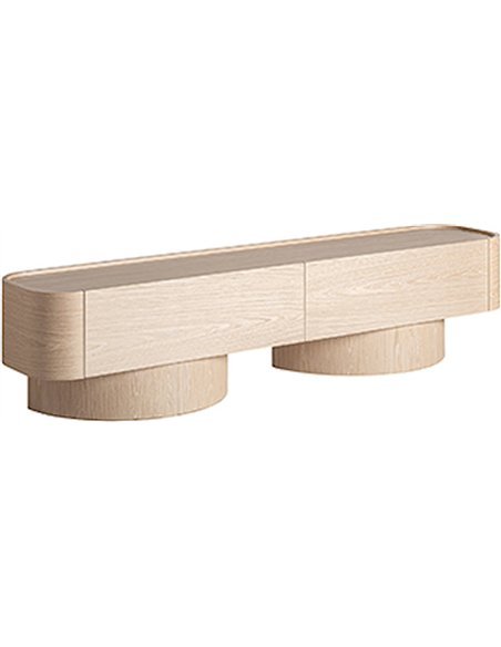 meuble tv art déco chêne crème élégant Vical