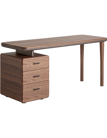 meuble bureau raffiné bois contreplaqué et verre Vical