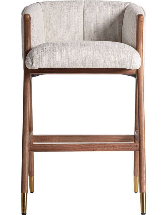 Tabouret design contemporain en bois marron élégant