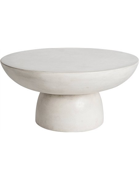 table basse grès gris design art déco salon élégant