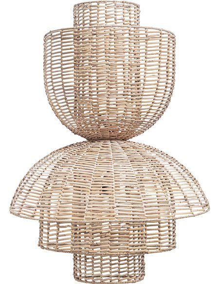 applique murale rotin plissé design nordique élégant