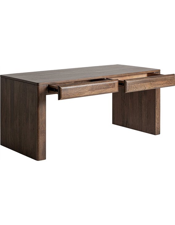 bureau vintage finition marron bois manguier