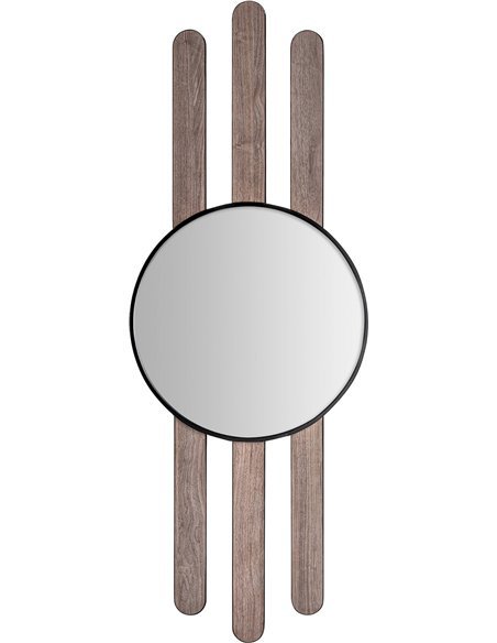 Miroir art déco marron pour salon ou entrée