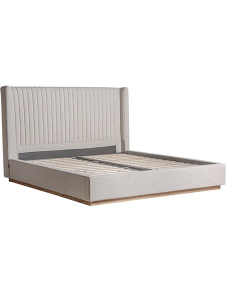 lit gris finition lisse chic inspiration art déco