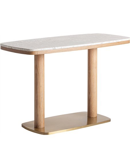 table bar terrazzo blanc tendance pour salon raffiné