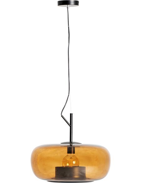 lustre cristal ambré ambiance chaleureuse intérieure